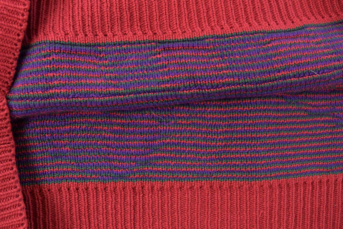Vintage 1990s Rittenhouse Square Abstract Knit Crewneck Sweater Men's L from propervintagecanada