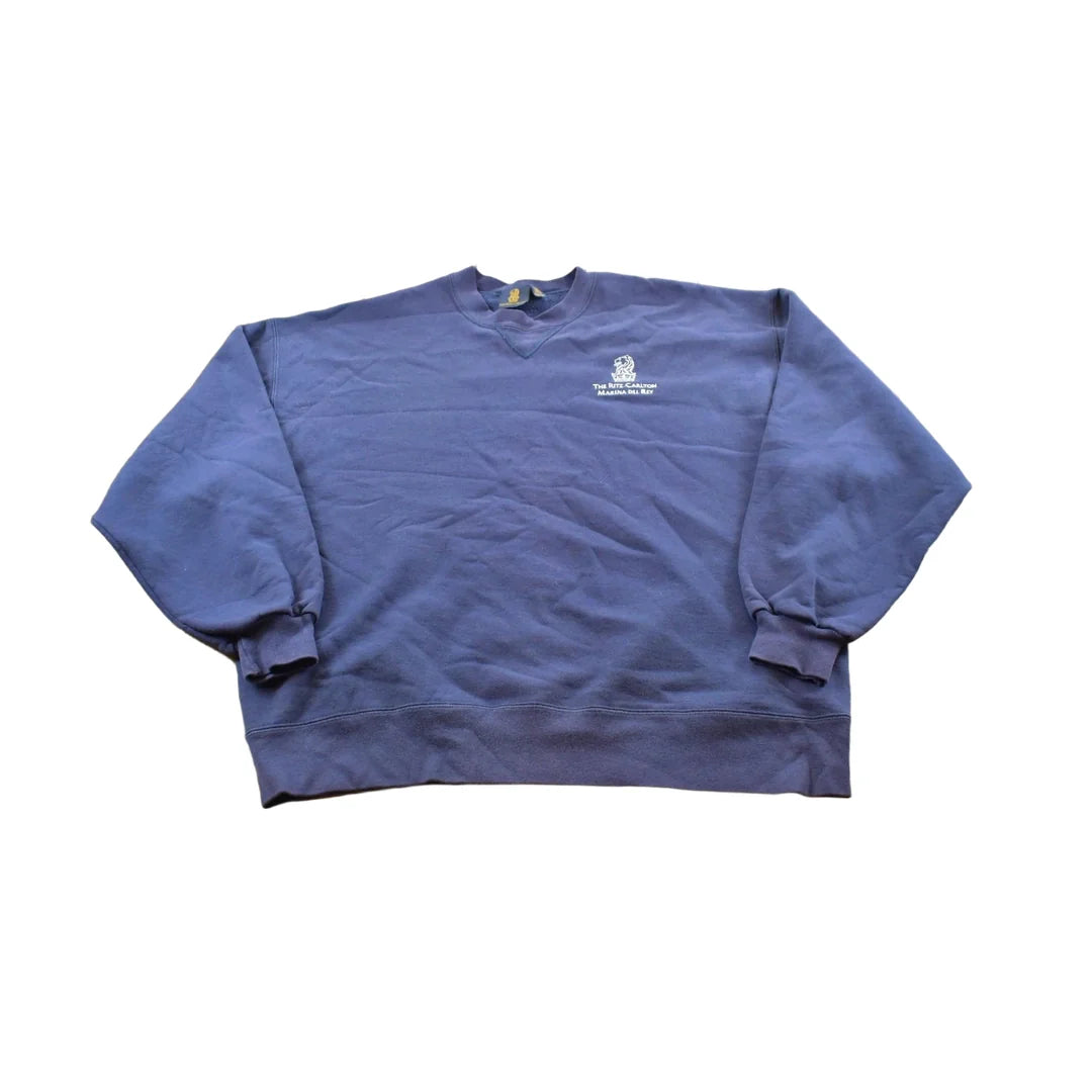 Vintage 1990s Ritz Carlton Hotel Marina Del Rey Souvenir Promotional Crewneck Sweatshirt Men's L / Travel And Vacation / Made in USA from propervintagecanada