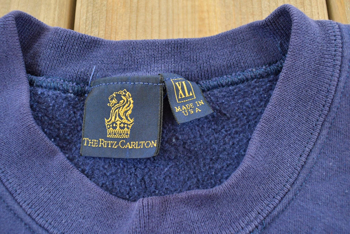 Vintage 1990s Ritz Carlton Hotel Marina Del Rey Souvenir Promotional Crewneck Sweatshirt Men's L / Travel And Vacation / Made in USA from propervintagecanada