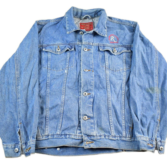 Vintage 1990s Riviera Casino Denim Jean Trucker Jacket Men's Small from propervintagecanada