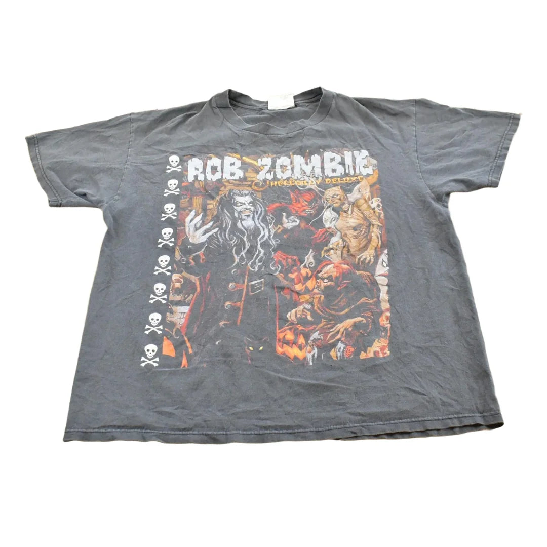Vintage 1990s Rob Zombie Hellbilly Deluxe Band T-shirt Mens L from propervintagecanada