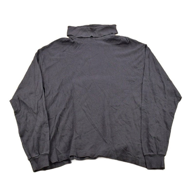 Vintage 1990s Robert Bruce Blank Black Turtleneck Sweatshirt Men's M from propervintagecanada