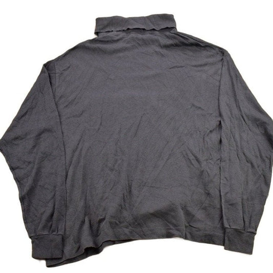 Vintage 1990s Robert Bruce Blank Black Turtleneck Sweatshirt Men's M from propervintagecanada