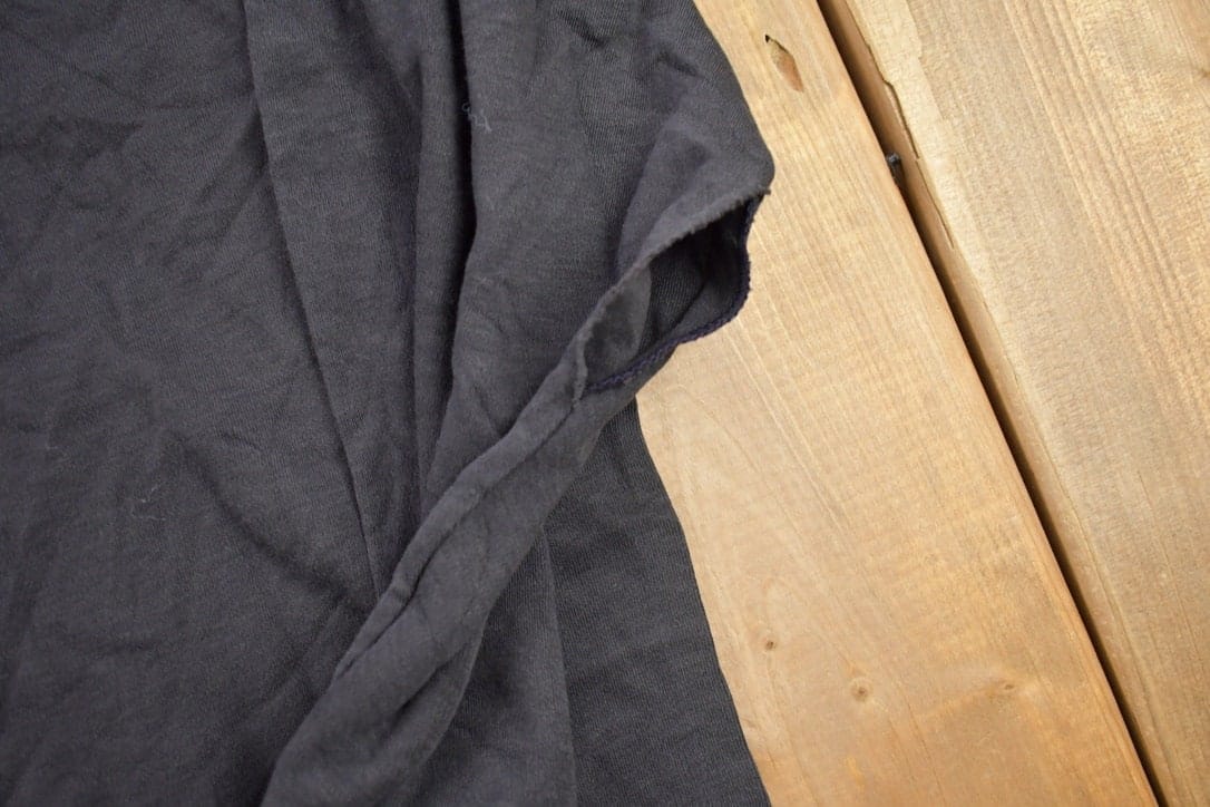 Vintage 1990s Robert Bruce Blank Black Turtleneck Sweatshirt Men's M from propervintagecanada