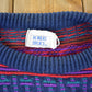 Vintage 1990s Robert Bruce Knit Striped Crewneck Sweater Men's Medium from propervintagecanada