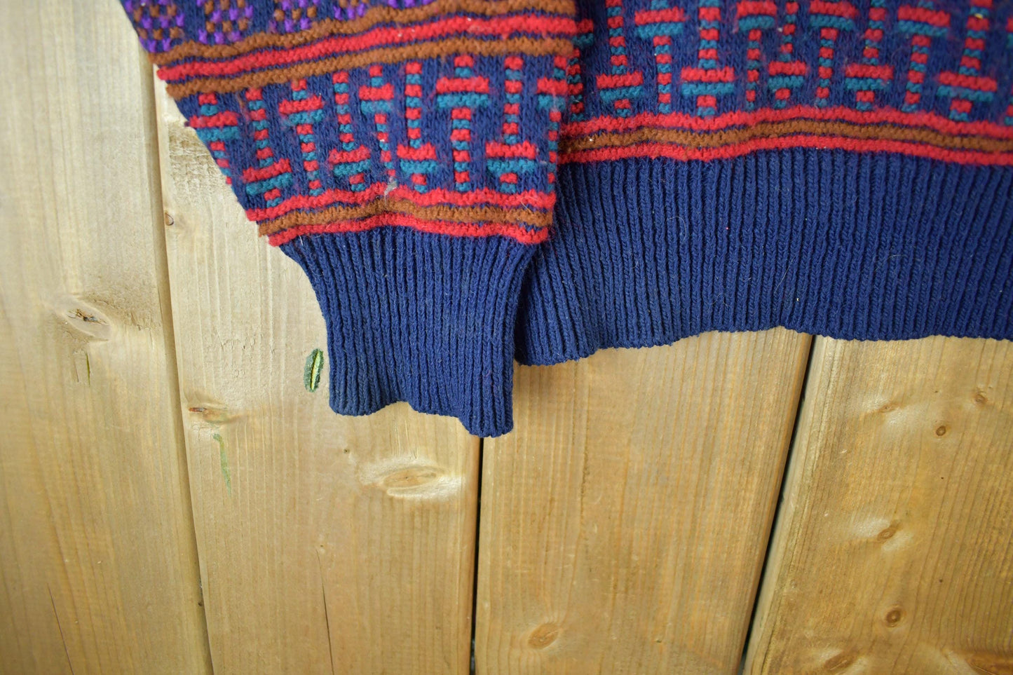 Vintage 1990s Robert Bruce Knit Striped Crewneck Sweater Men's Medium from propervintagecanada