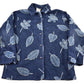 Vintage 1990s Robert Kitchen Leaves Theme All Over Print Fleece Sweater Men's Large from propervintagecanada