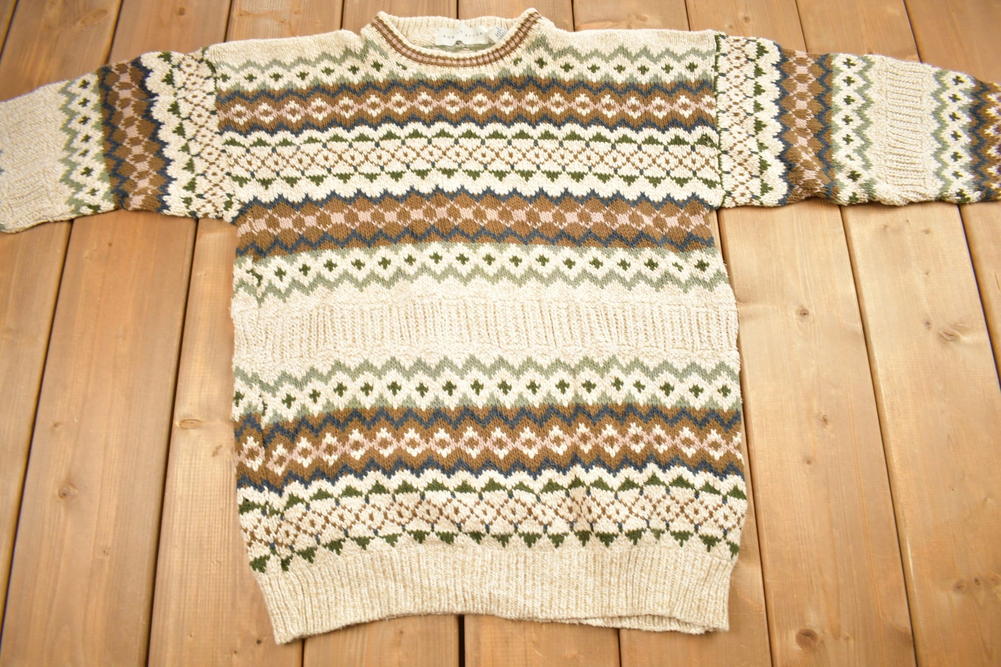 Vintage 1990s Robert Stock Knitted Sweater Men's Medium from propervintagecanada