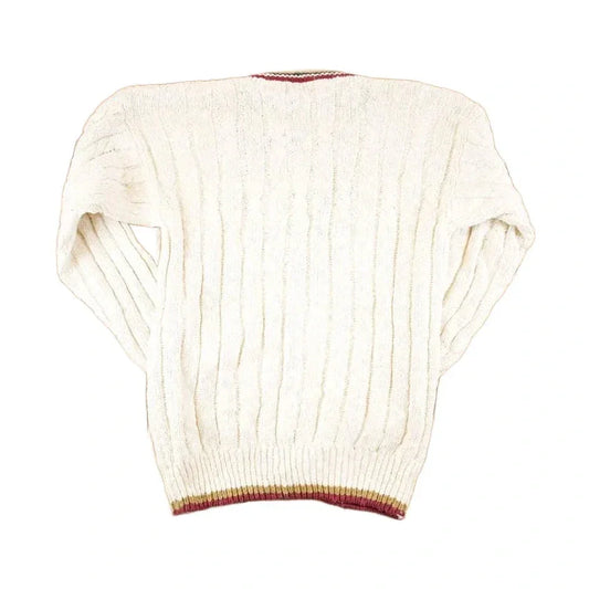 Vintage 1990s Robert Stock Loose Knit Tennis Cardigan Sweater Men's S from propervintagecanada