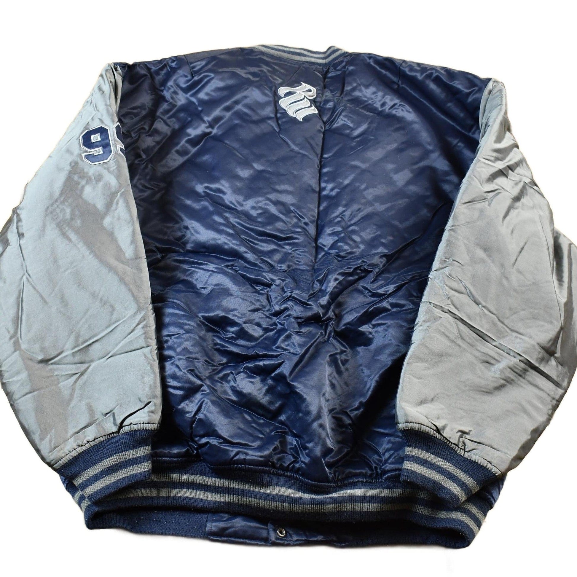 Vintage 1990s Rocawear Embroidered Snap Button Satin Bomber Jacket Men's Large from propervintagecanada