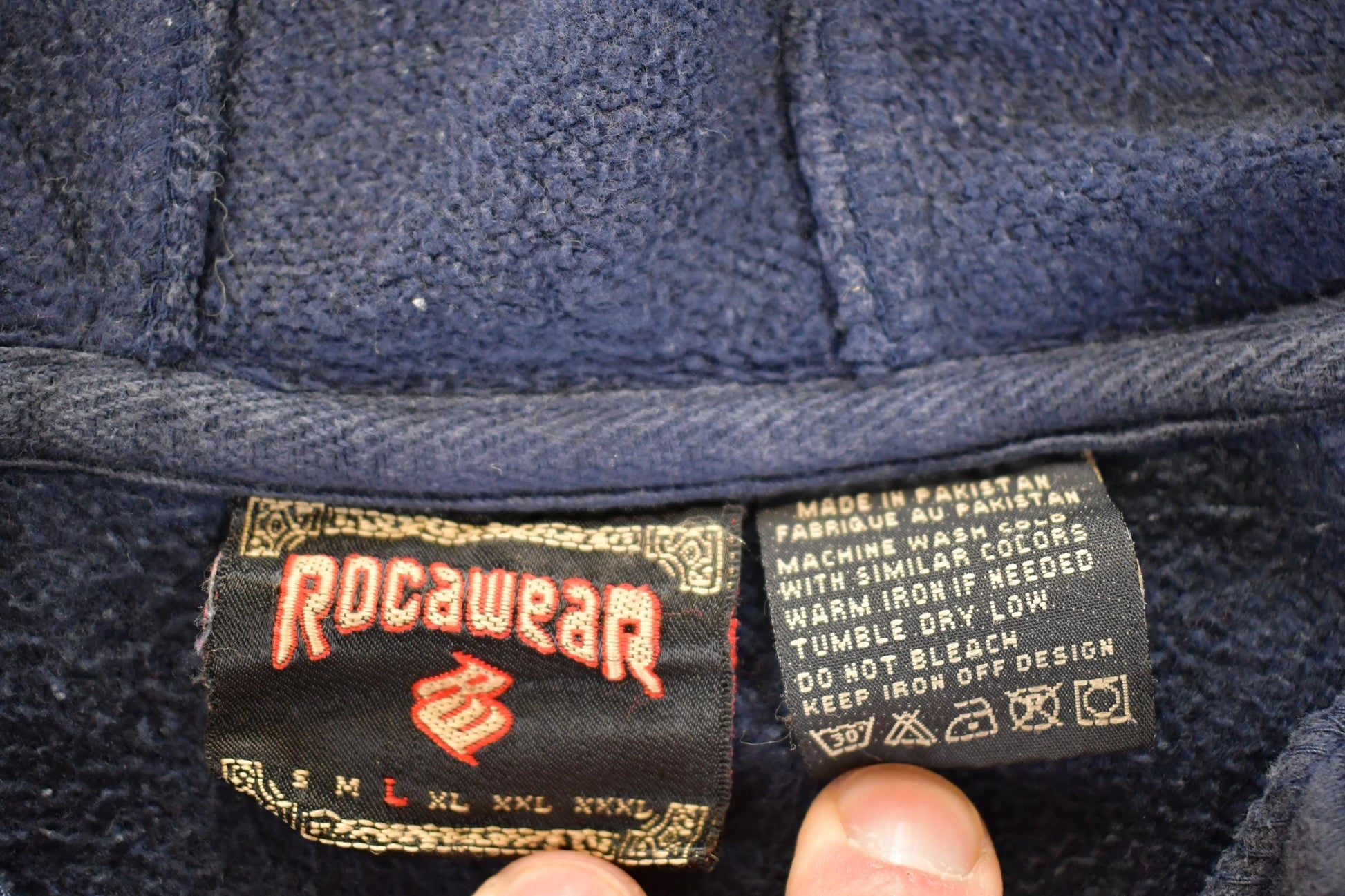 Vintage 1990s Rocawear Quarter Zip Hoodie Men's L from propervintagecanada