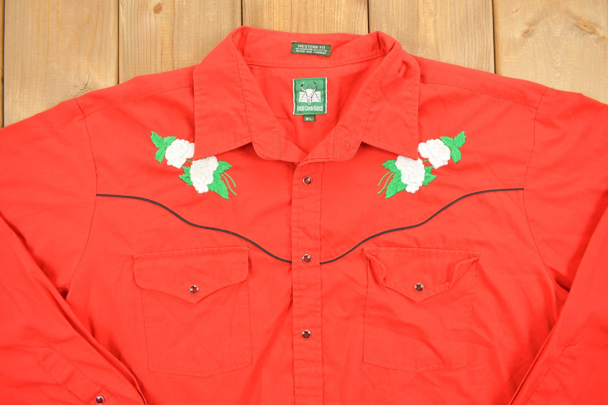 Vintage 1990s Rock Creek Ranch Wester Button Up Shirt Men's XL from propervintagecanada