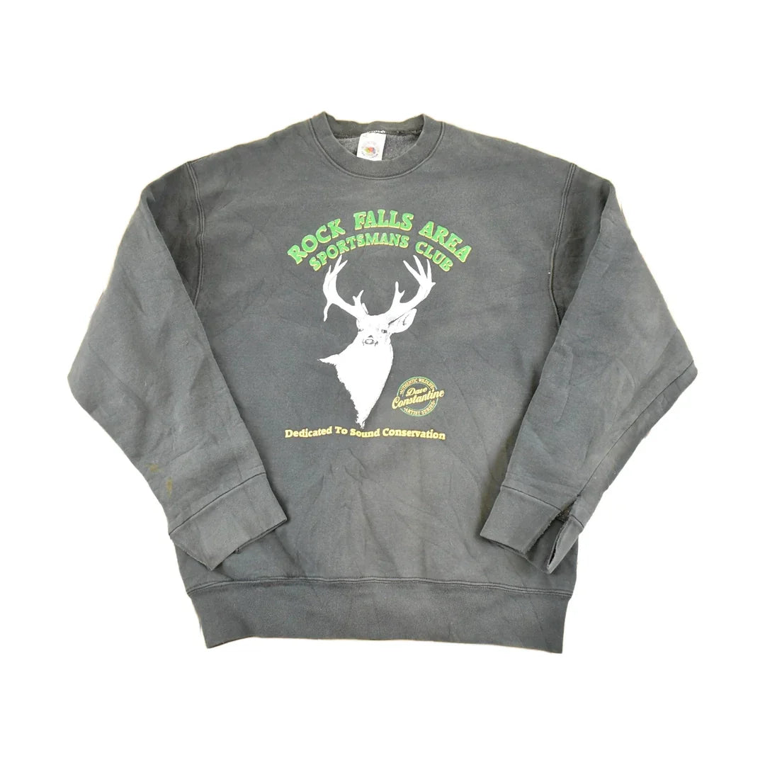 Vintage 1990s Rock Falls Sportsman Club Souvenir Outdoorsman Crewneck Sweatshirt Men's M from propervintagecanada
