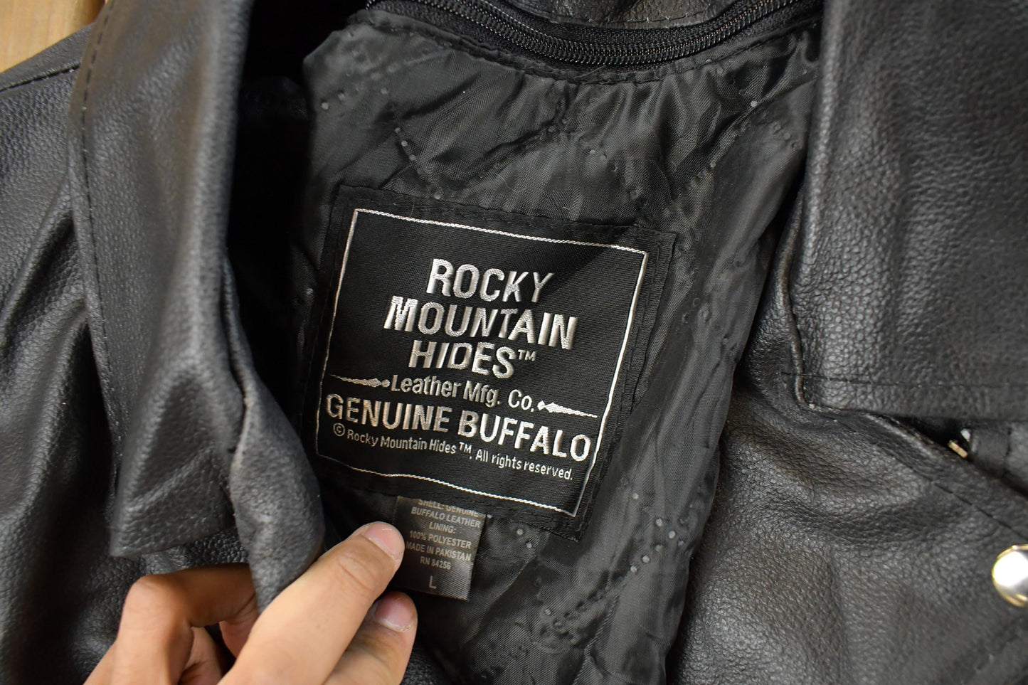 Vintage 1990s Rocky Mountain Hide Leather Motorcycle Jacket Women's S from propervintagecanada