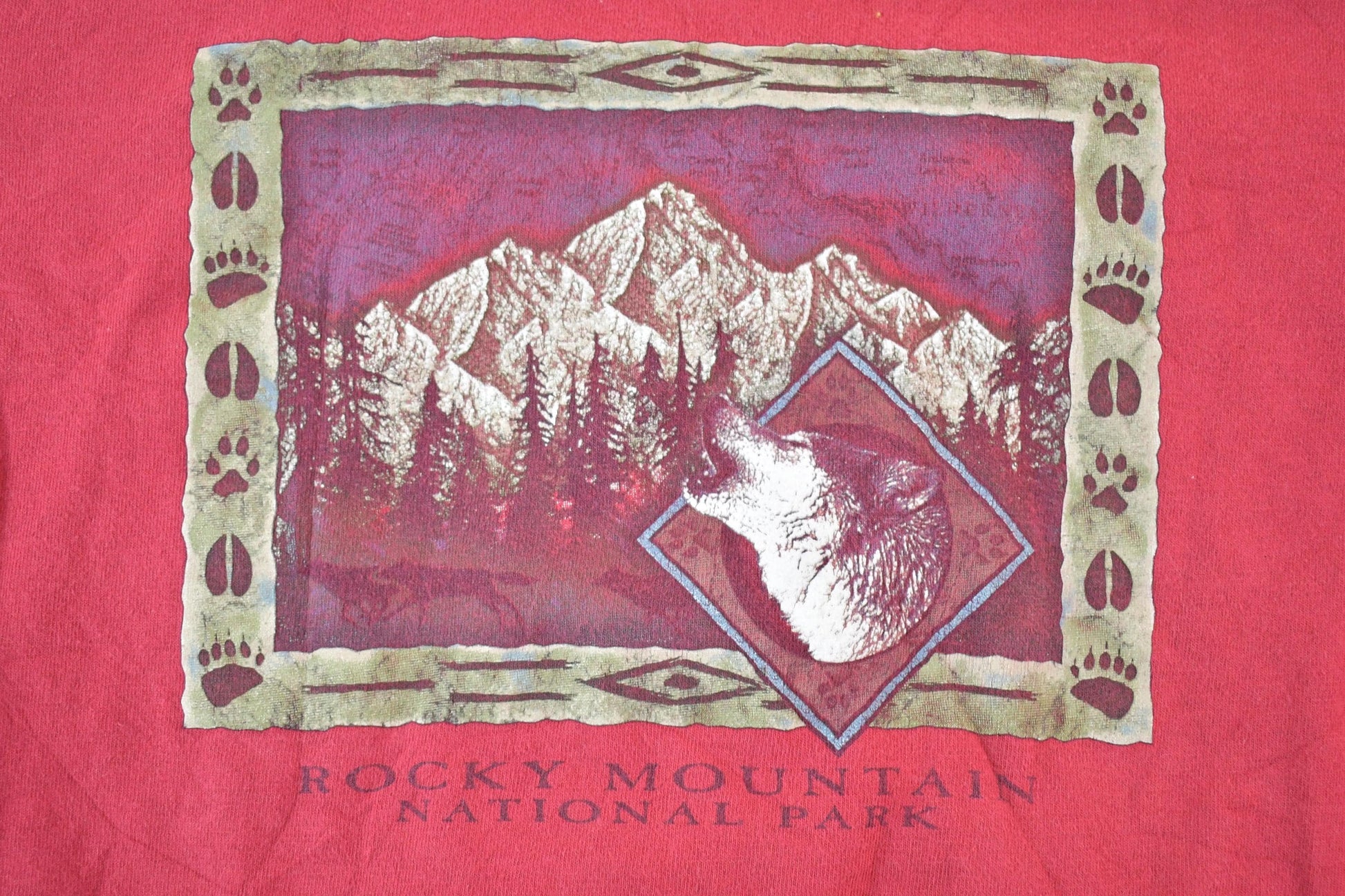 Vintage 1990s Rocky Mountain National Park Prairie Mountain Souvenir T-Shirt Mens M from propervintagecanada