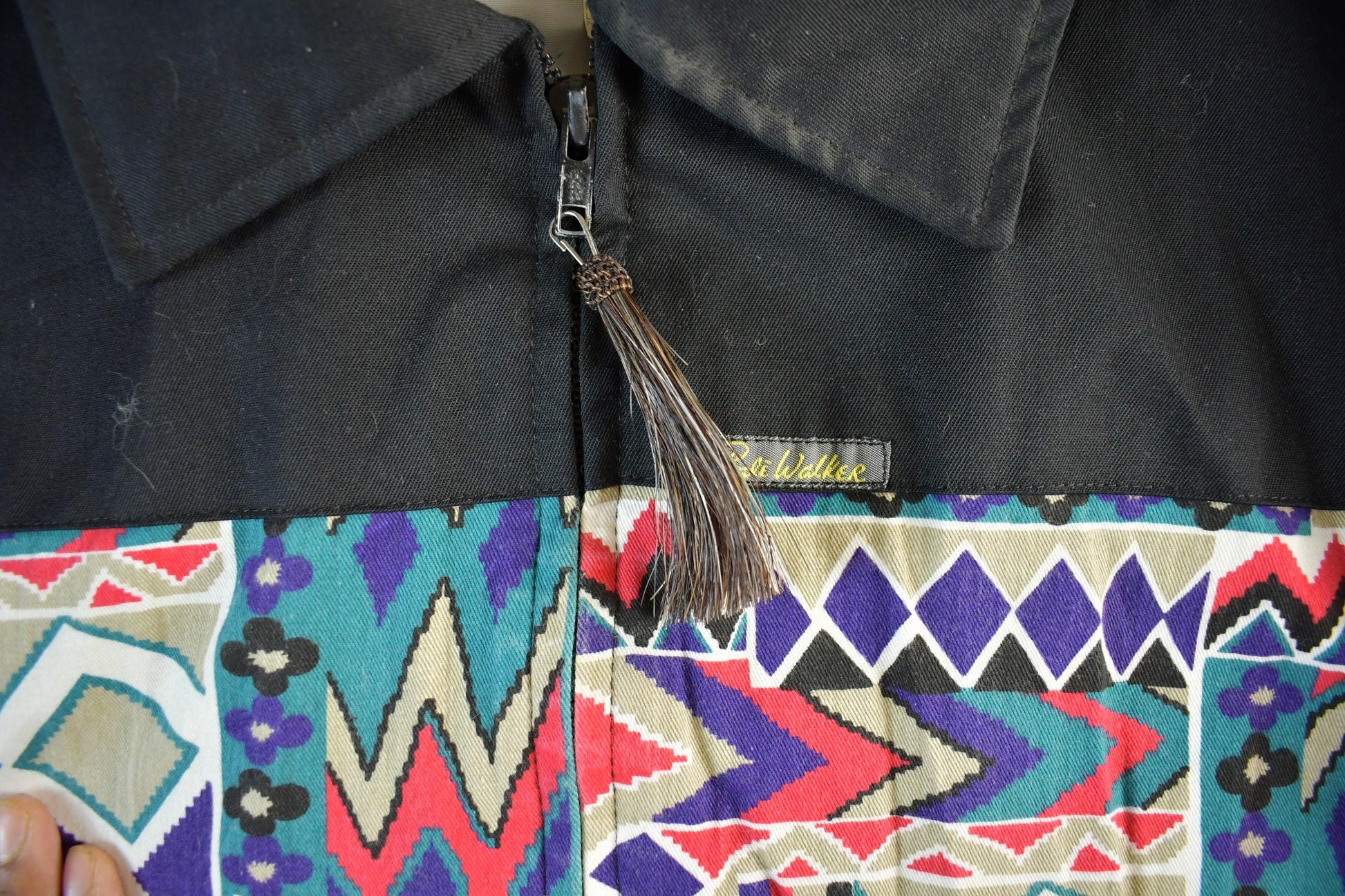 Vintage 1990s Rode Walker Western Aztec Art Jacket Mens Medium from propervintagecanada