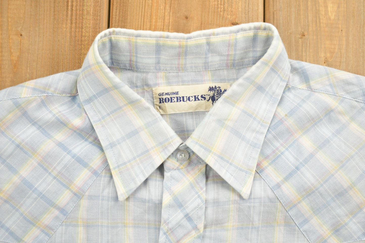 Vintage 1990s Roebucks Flannel Button Up Shirt Men's Large from propervintagecanada