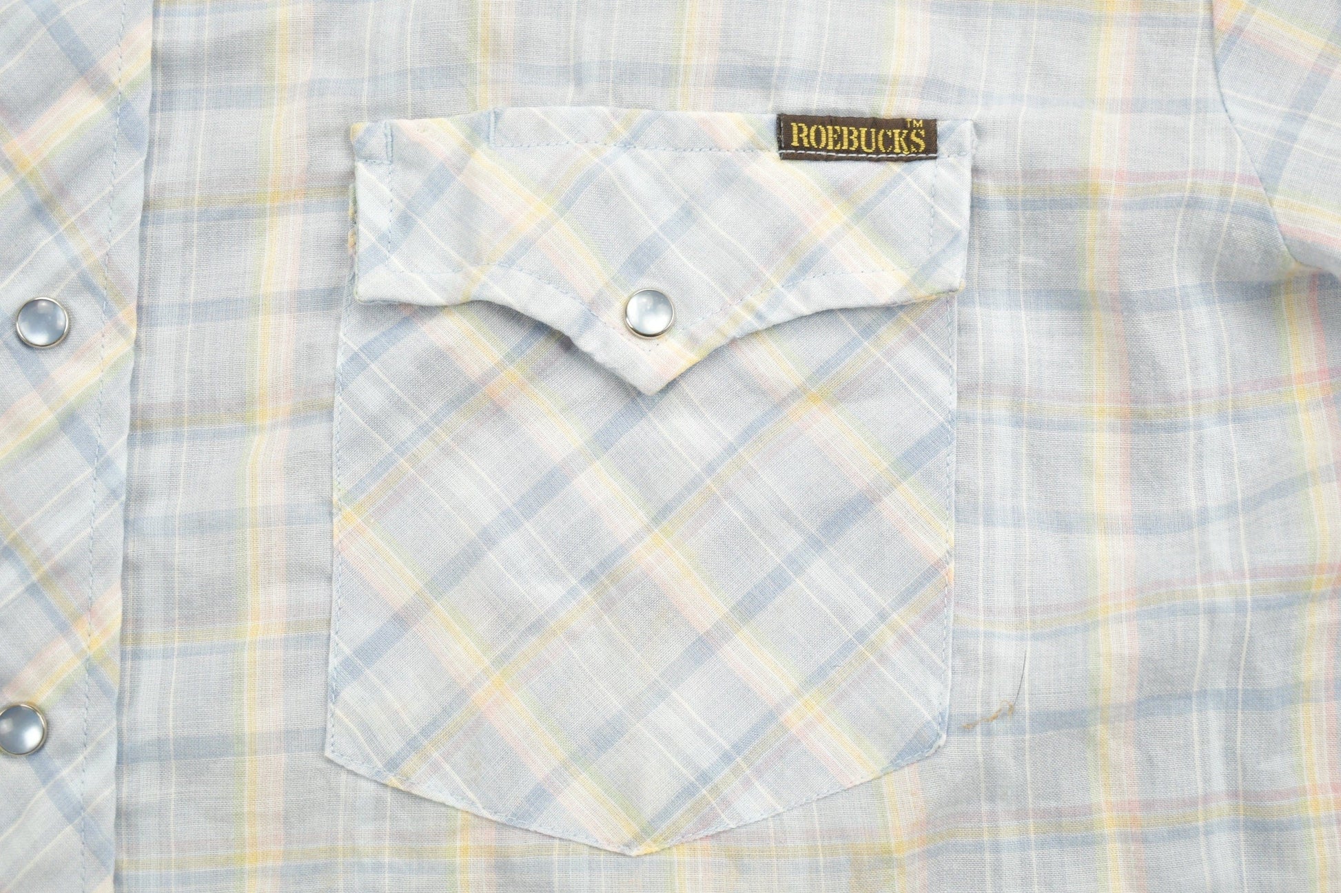 Vintage 1990s Roebucks Flannel Button Up Shirt Men's Large from propervintagecanada