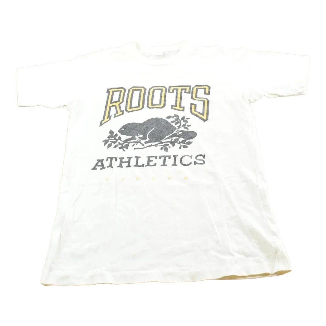 Vintage 1990s Roots Athletics Graphic T-Shirt Men's M from propervintagecanada