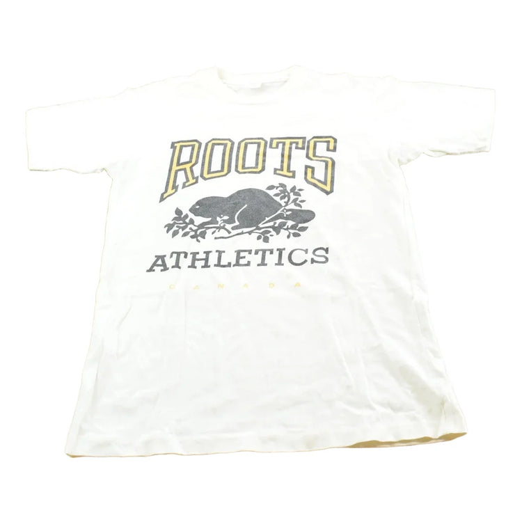 Vintage 1990s Roots Athletics Graphic T-Shirt Men's M from propervintagecanada