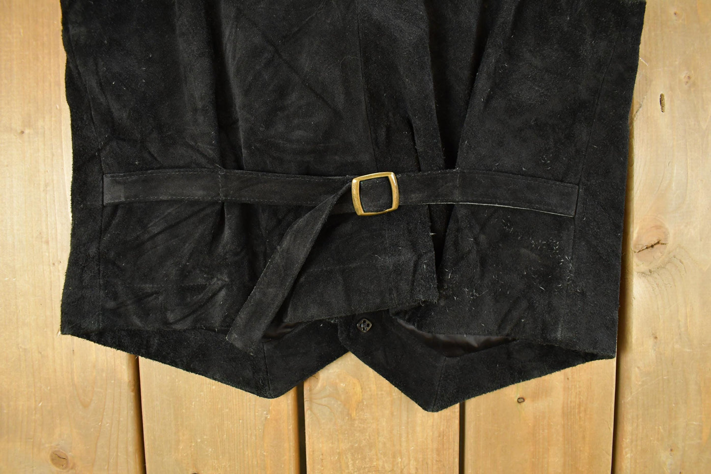 Vintage 1990s Roots Leather Suede Vest Men's Medium from propervintagecanada