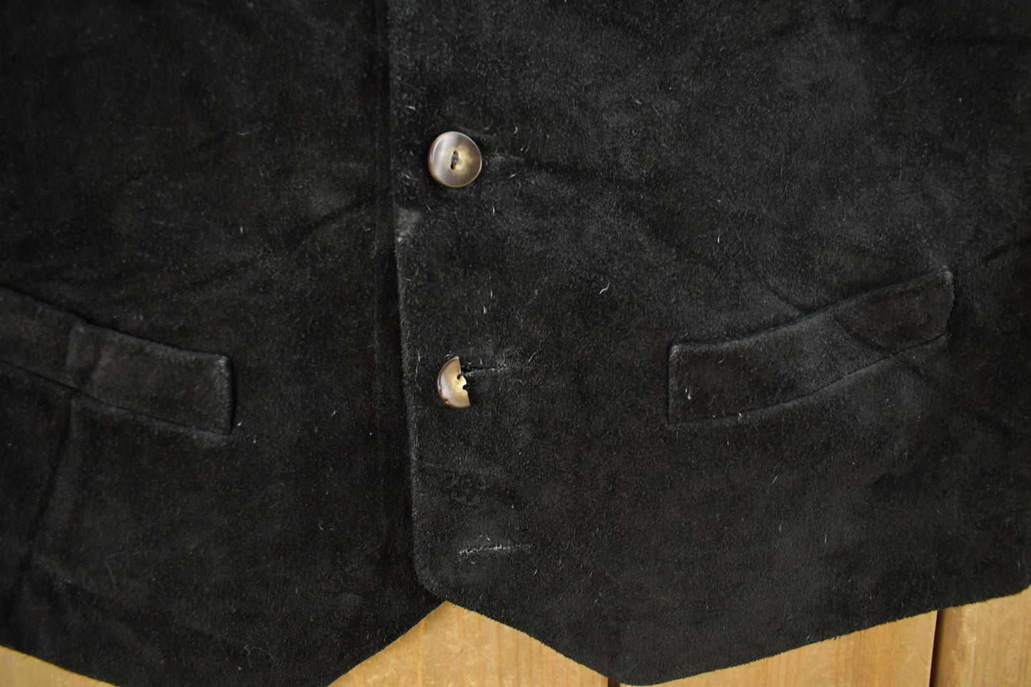 Vintage 1990s Roots Leather Suede Vest Men's Medium from propervintagecanada