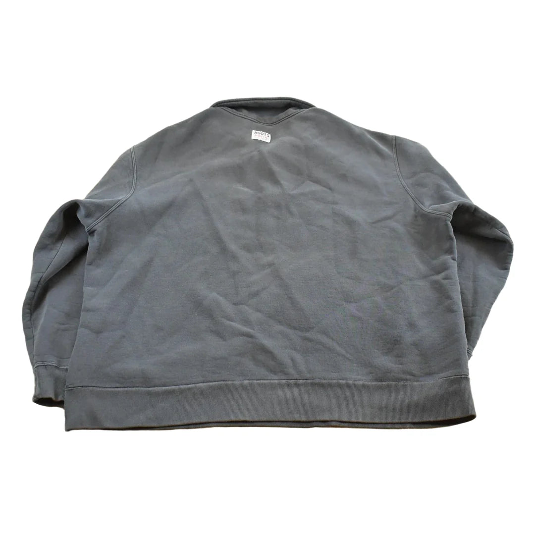 Vintage 1990s Roots Quarter Zip Sweatshirt Men's XL from propervintagecanada