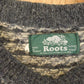 Vintage 1990s Roots Wool Knit Crewneck Sweater Men's L from propervintagecanada