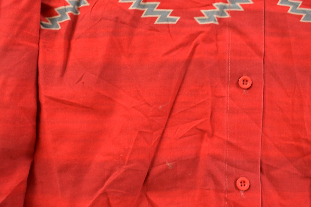 Vintage 1990s Roper Aztec Western Button Up Shirt Men's Large from propervintagecanada
