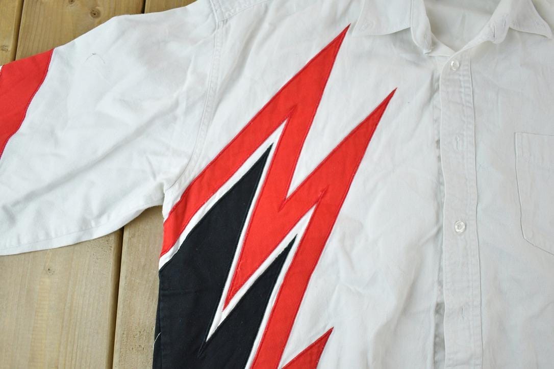 Vintage 1990s Roper Crazy Button Up Western Style Shirt Men's XL from propervintagecanada