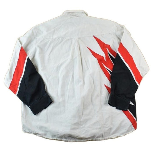 Vintage 1990s Roper Crazy Button Up Western Style Shirt Men's XL from propervintagecanada