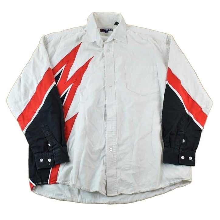 Vintage 1990s Roper Crazy Button Up Western Style Shirt Men's XL from propervintagecanada