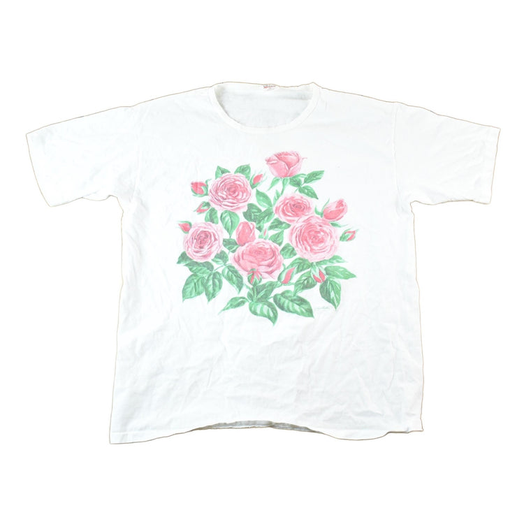 Vintage 1990s Rose Bush Souvenir T-Shirt Women's XL from propervintagecanada