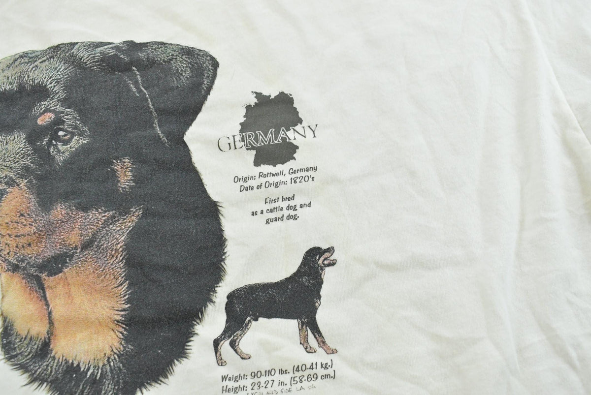 Vintage 1990s Rottweiler Dog Pet T-Shirt Men's 3XL from propervintagecanada