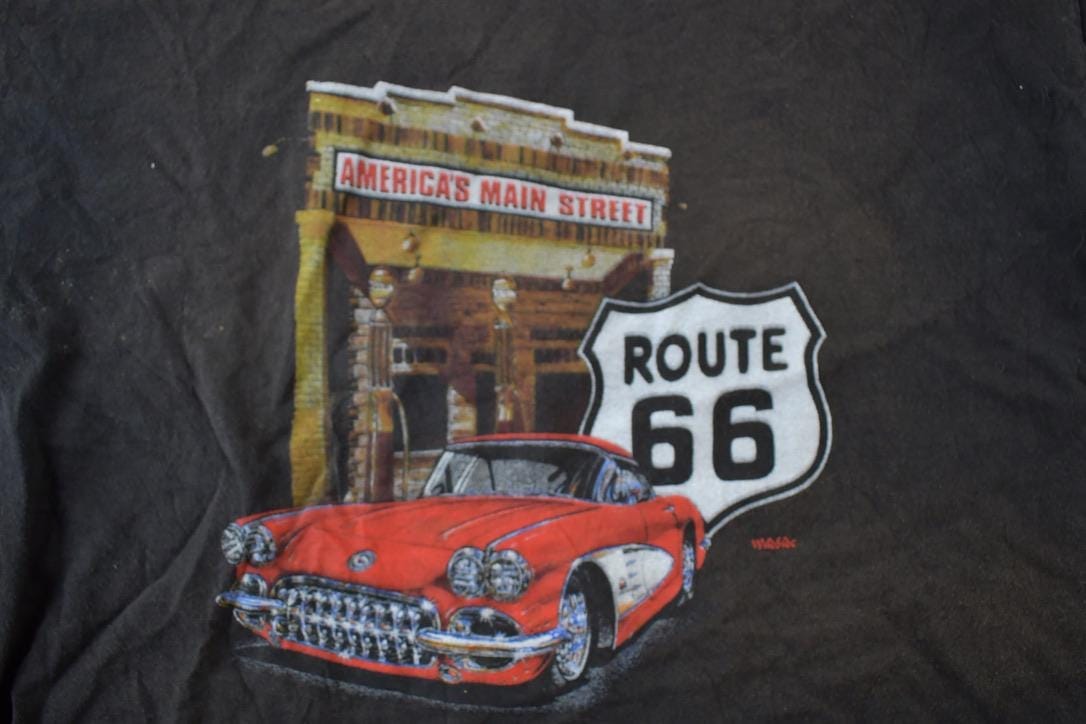 Vintage 1990s Route 66 Souvenir Single Stitch Graphic Print T-Shirt Men's XL from propervintagecanada