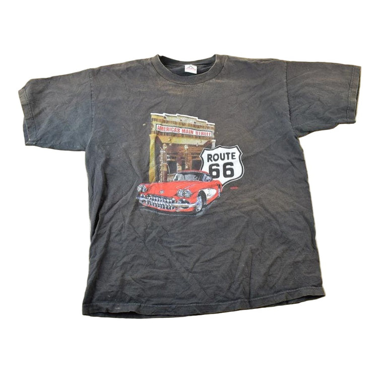 Vintage 1990s Route 66 Souvenir Single Stitch Graphic Print T-Shirt Men's XL from propervintagecanada
