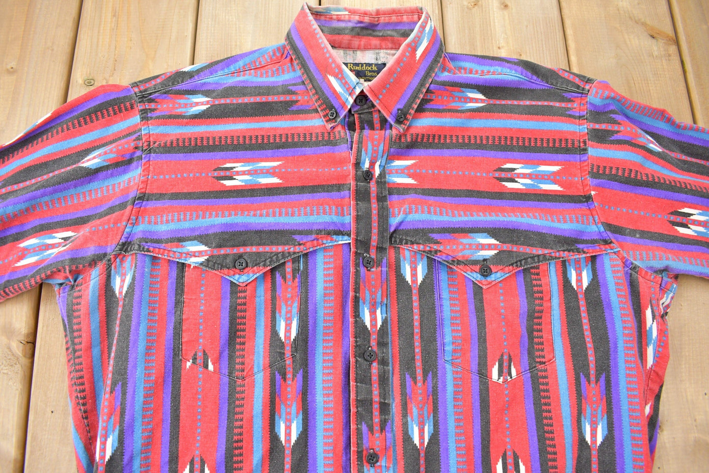Vintage 1990s Ruddock Bros South Western Cowboy Style Button Up Shirt Men's XL from propervintagecanada