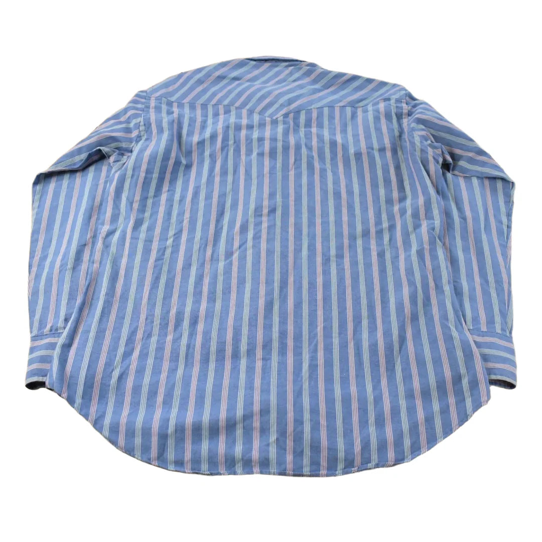Vintage 1990s Ruddock Western Plaid Flannel Pearl Snap Shirt Men's L from propervintagecanada