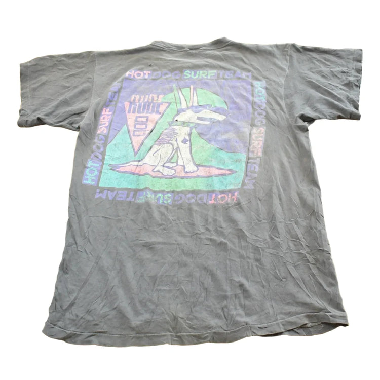 Vintage 1990s Rude Dog Hot Dog Surf Team T-Shirt Men's L from propervintagecanada