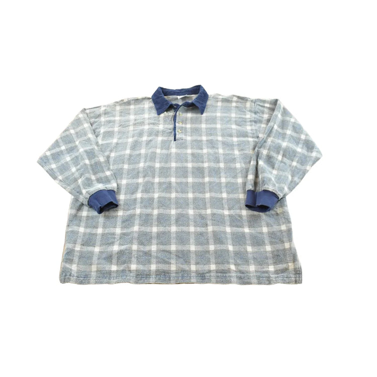 Vintage 1990s Rue Twenty-One Long Sleeve Collared Polo Shirt Men's L from propervintagecanada