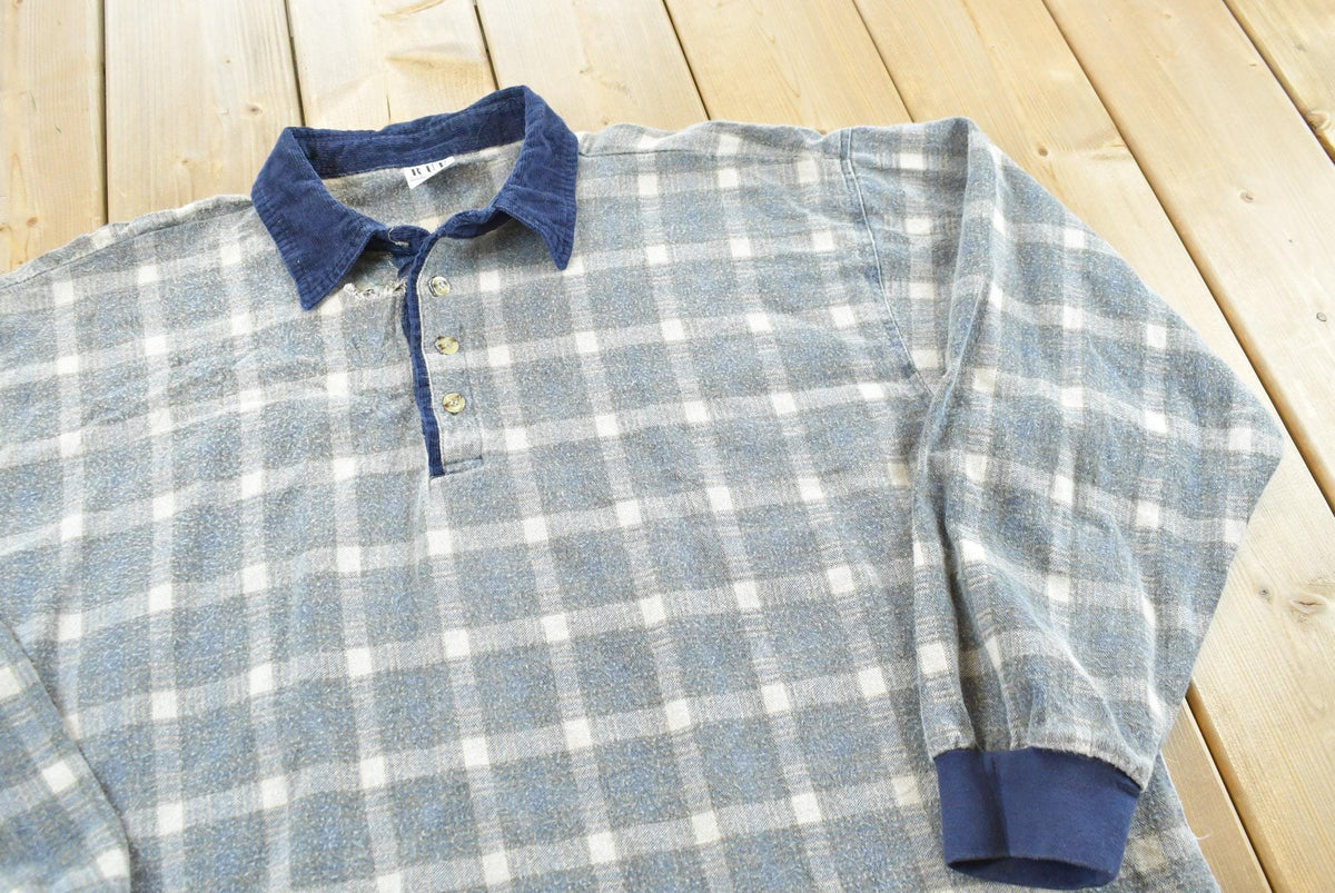 Vintage 1990s Rue Twenty-One Long Sleeve Collared Polo Shirt Men's L from propervintagecanada