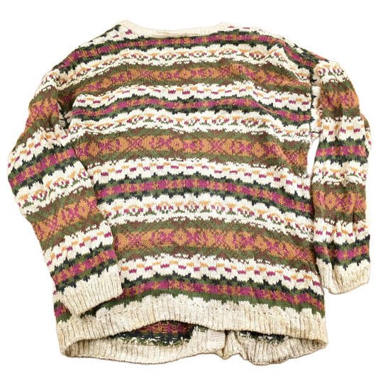 Vintage 1990s Ruff Hewn Striped Knit Cardigan Sweater Men's Large from propervintagecanada