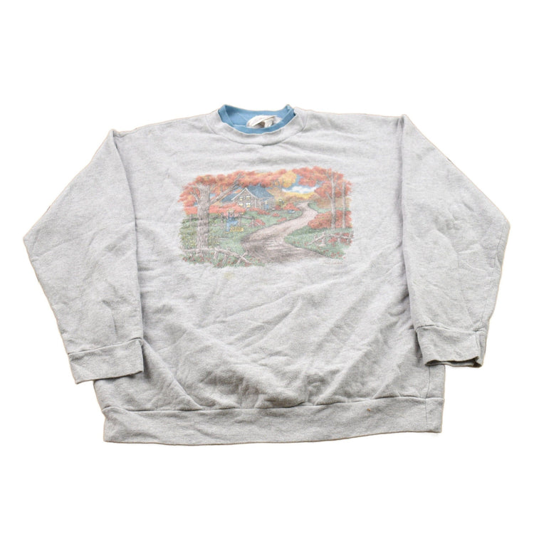Vintage 1990s Rural Theme Crewneck Sweater Men's Small from propervintagecanada