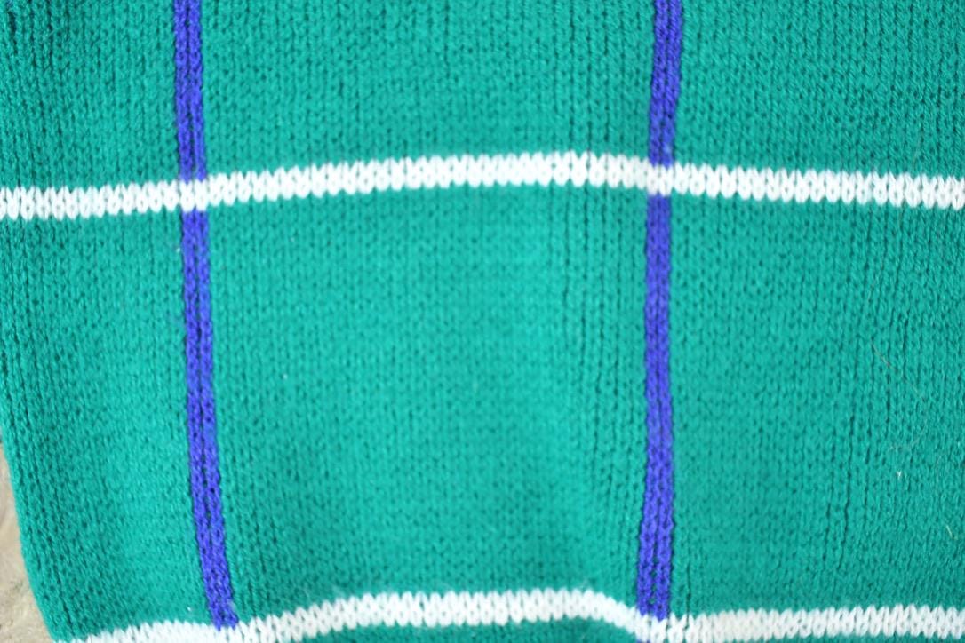 Vintage 1990s Russ Knit Abstract Pattern Crewneck Sweater Vest Women's M from propervintagecanada