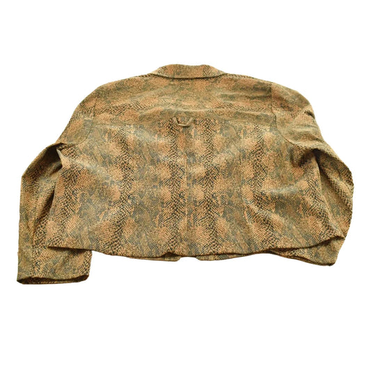 Vintage 1990s Russel Kemp Faux Snakeskin Pattern Blazer Jacket Women's 2XL from propervintagecanada