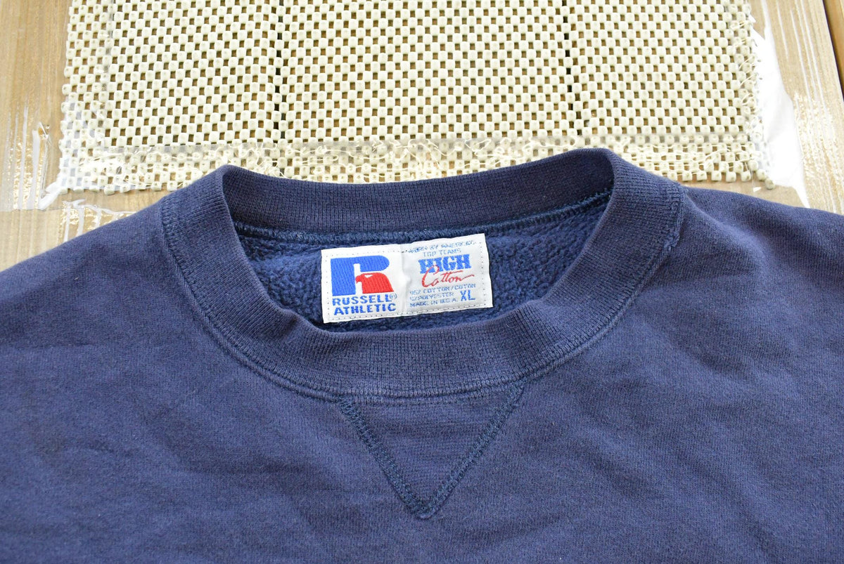 Vintage 1990s Russell Athletic Notre Dame Fighting Irish Alumni Collegiate Crewneck Sweatshirt Men's L from propervintagecanada