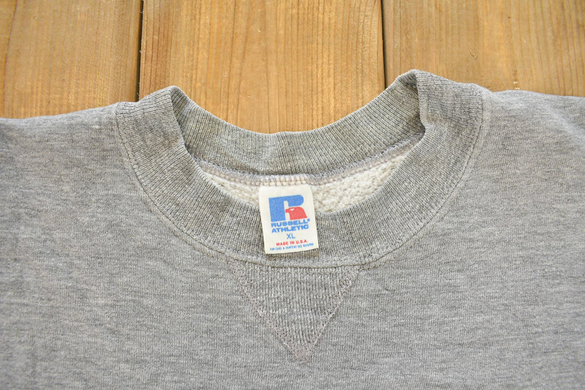 Vintage 1990s Russell Athletics Blank Heather Gray Crewneck Sweatshirt Men's L / 90s Streetwear / Made In USA / Athleisure / Basics from propervintagecanada