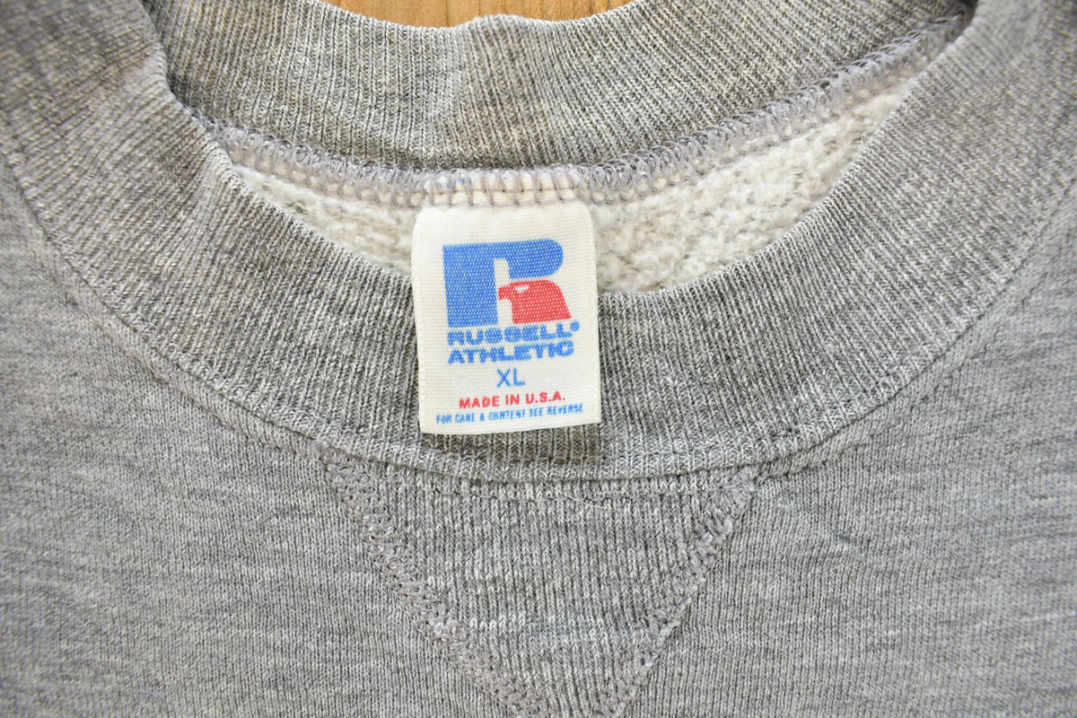 Vintage 1990s Russell Athletics Blank Heather Gray Crewneck Sweatshirt Men's L / 90s Streetwear / Made In USA / Athleisure / Basics from propervintagecanada