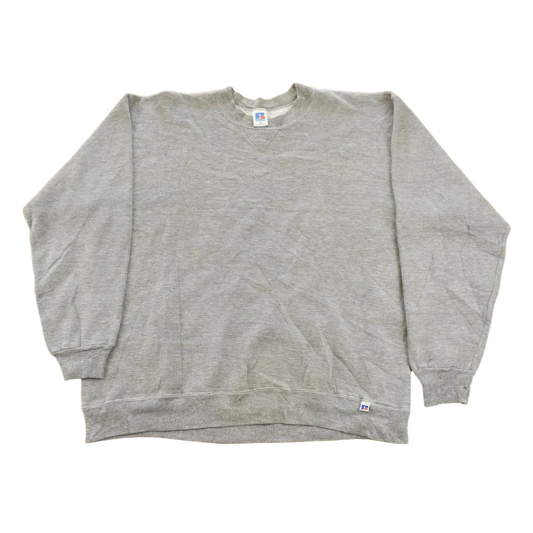 Vintage 1990s Russell Athletics Blank Heather Gray Crewneck Sweatshirt Men's L / 90s Streetwear / Made In USA / Athleisure / Basics from propervintagecanada