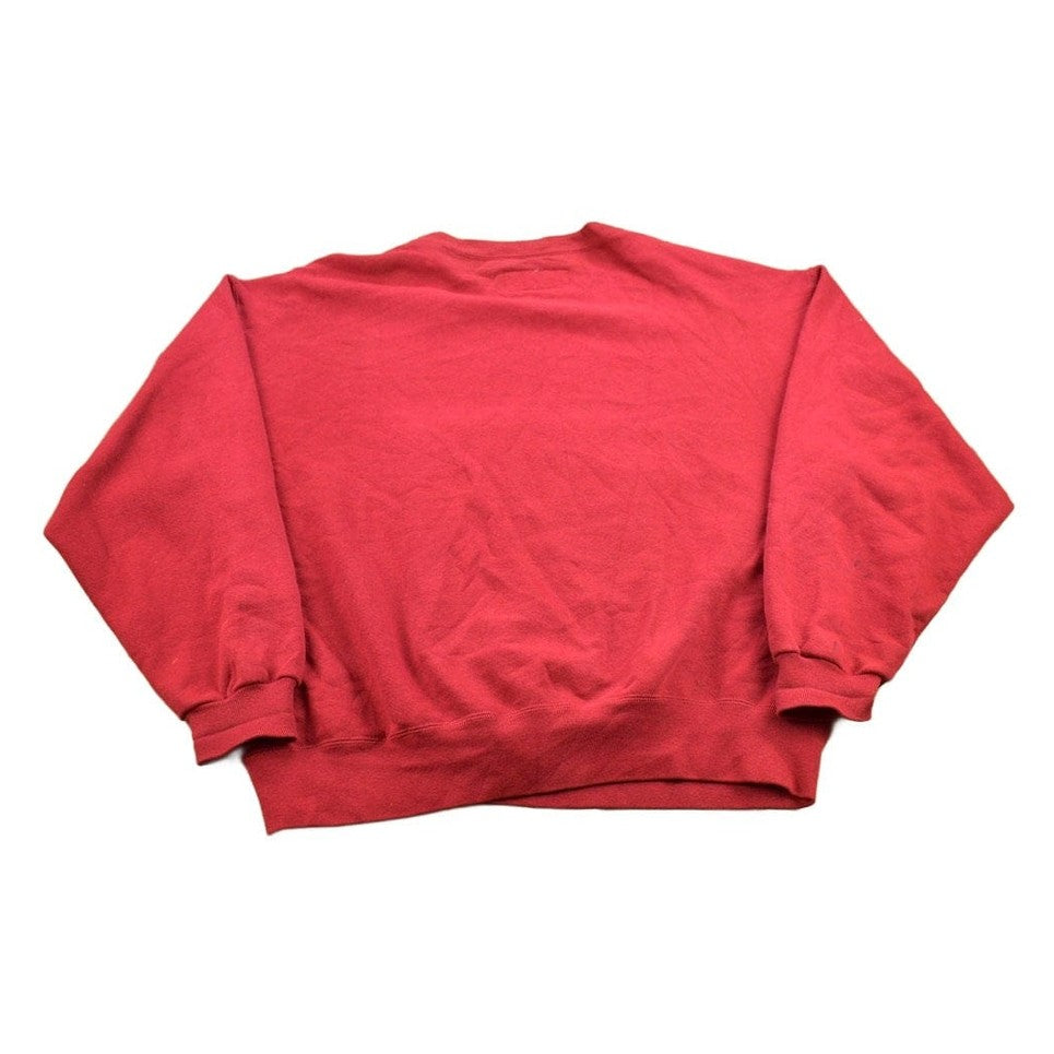 Vintage 1990s Russell Athletics Blank Red Crewneck Sweatshirt Men's Medium from propervintagecanada